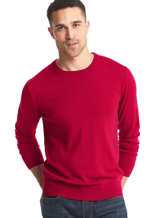 View large product image 1 of 1. Merino wool crew sweater