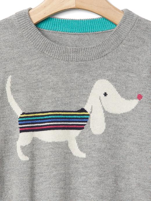 Image number 3 showing, Intarsia stripe dog sweater
