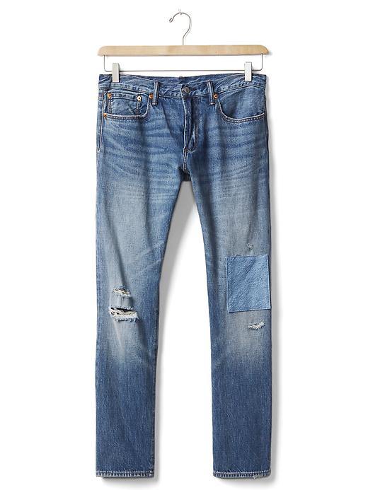 Image number 6 showing, ORIGINAL 1969 destructed vintage slim fit jeans