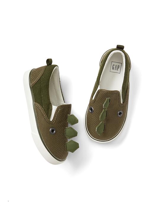 View large product image 1 of 1. Dino slip-on sneakers