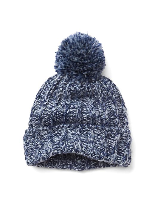 View large product image 1 of 1. Marled pom-pom beanie