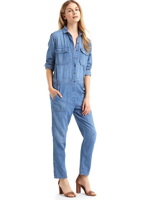 Image number 1 showing, 1969 denim utility jumpsuit