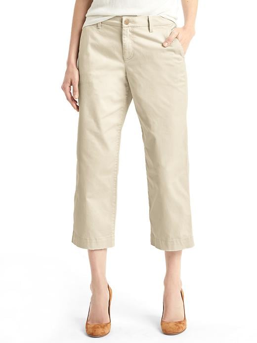 View large product image 1 of 1. Wide-leg crop chino