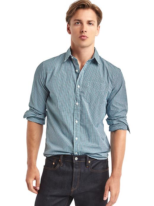 Image number 7 showing, True wash mini checkered standard fit shirt