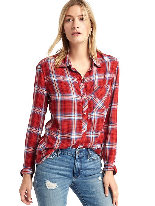 Image number 8 showing, Soft flannel plaid shirt
