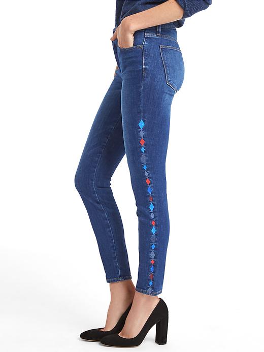 Image number 3 showing, AUTHENTIC 1969 embroidered true skinny ankle jeans