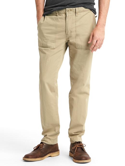 View large product image 1 of 1. Lightweight slim fit utility pants