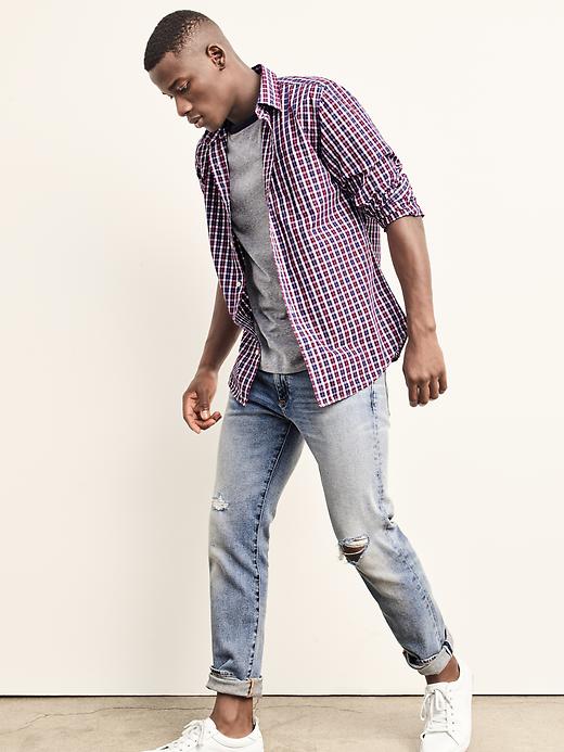 Image number 7 showing, True wash classic plaid standard fit shirt