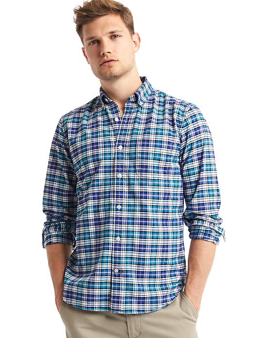 Image number 7 showing, Oxford box plaid standard fit shirt