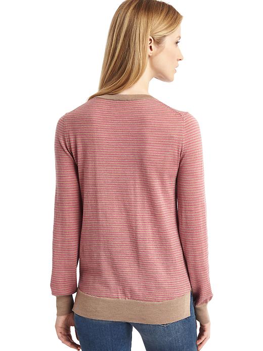 Image number 2 showing, Merino wool stripe sweater