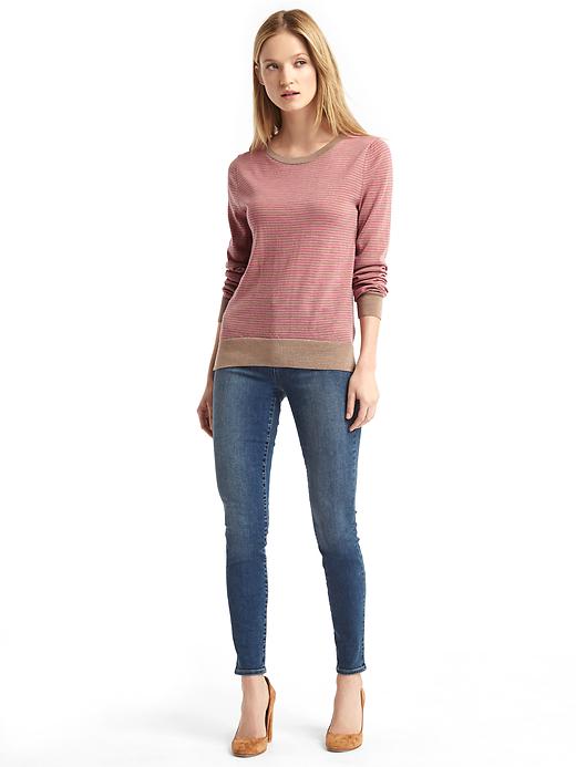 Image number 3 showing, Merino wool stripe sweater
