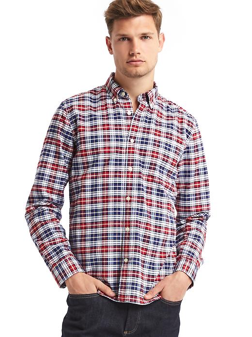Image number 1 showing, Oxford box plaid standard fit shirt