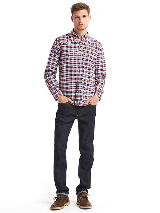 Image number 3 showing, Oxford box plaid standard fit shirt