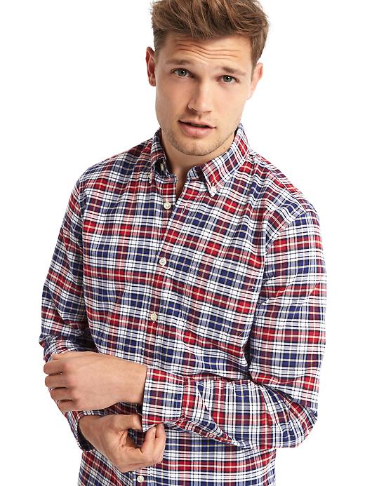 Image number 5 showing, Oxford box plaid standard fit shirt