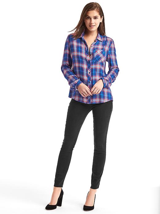 Image number 3 showing, Soft flannel plaid shirt