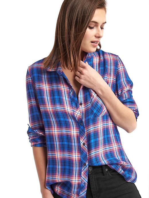 Image number 5 showing, Soft flannel plaid shirt