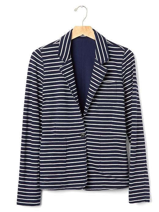 Image number 5 showing, French terry stripe blazer
