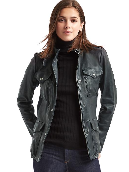 gap leather moto jacket women's