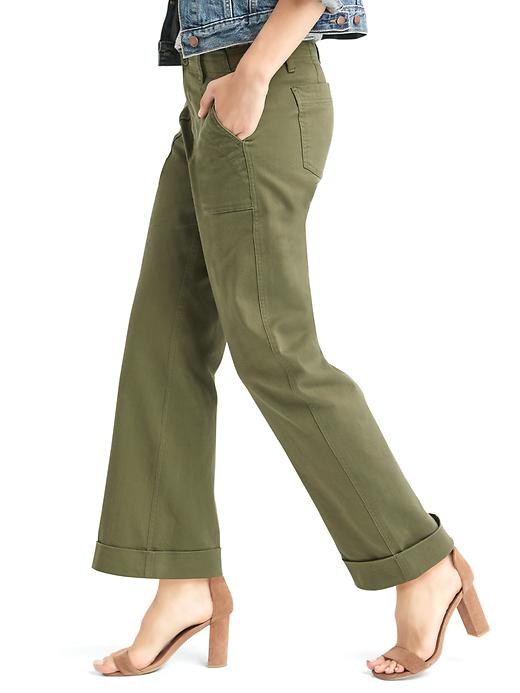 Image number 5 showing, Wide-leg utility pants