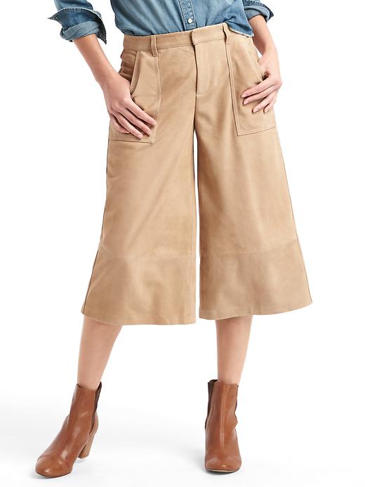 Image number 1 showing, Suede culottes