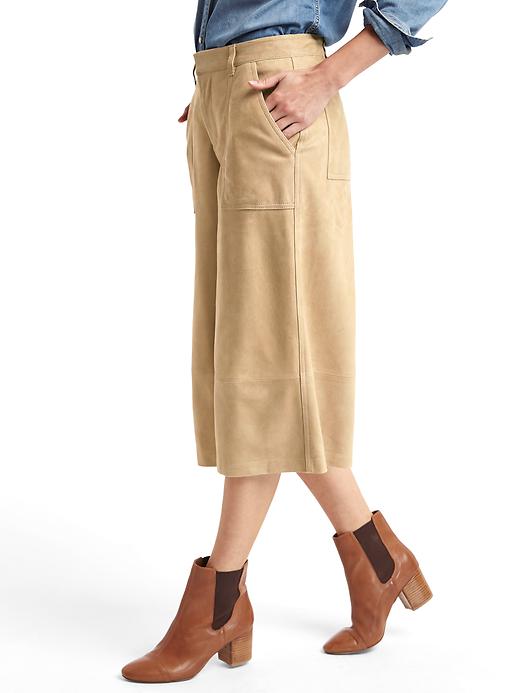 Image number 5 showing, Suede culottes