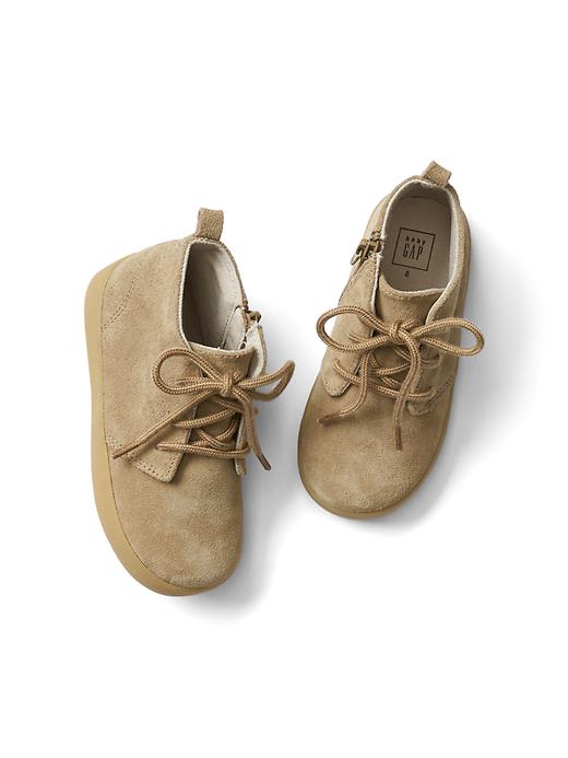 Image number 1 showing, Suede lace-up booties