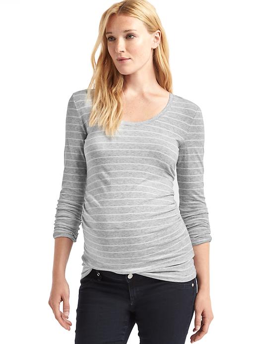 Image number 5 showing, Maternity Pure Body stripe scoop tee