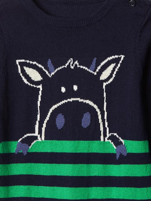 Image number 3 showing, Peek-a-pet sweater one-piece