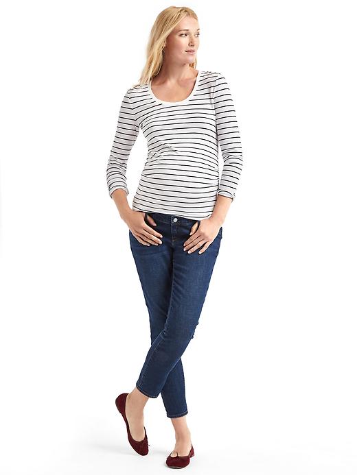 Image number 3 showing, Maternity Pure Body stripe scoop tee