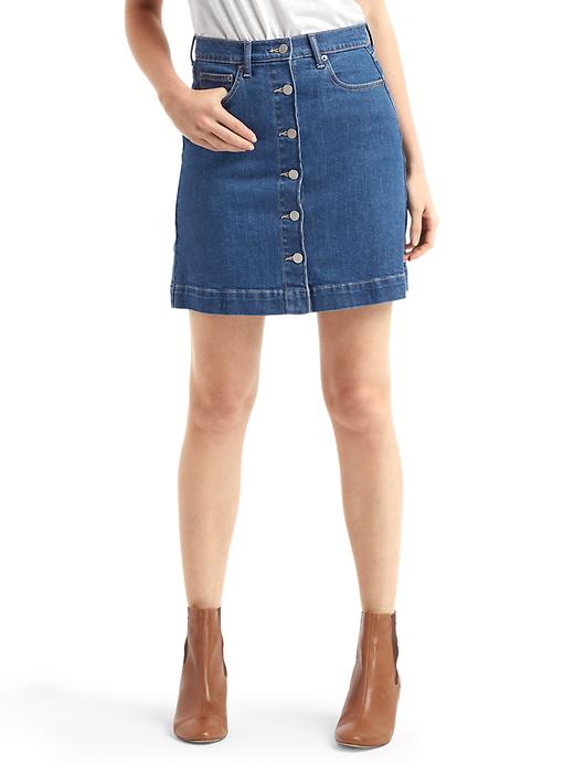 Image number 1 showing, 1969 denim mini skirt