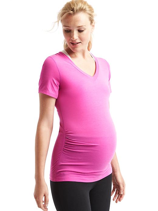 View large product image 1 of 1. Maternity GapFit Breathe V-neck tee