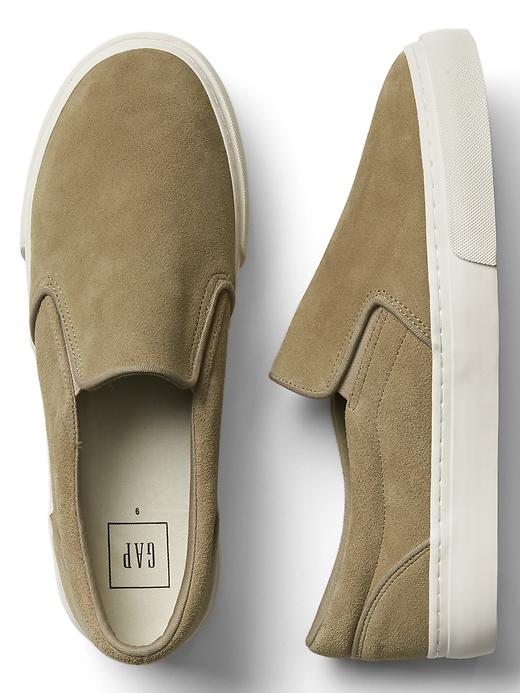 Image number 2 showing, Suede slip-on sneakers