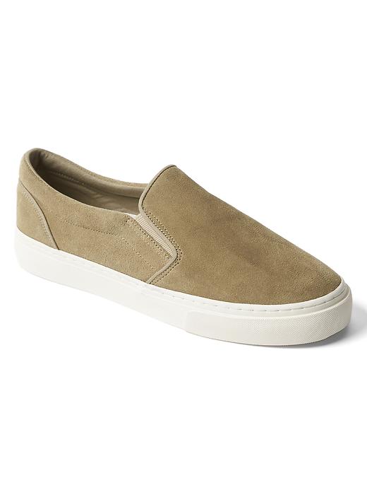 Image number 1 showing, Suede slip-on sneakers