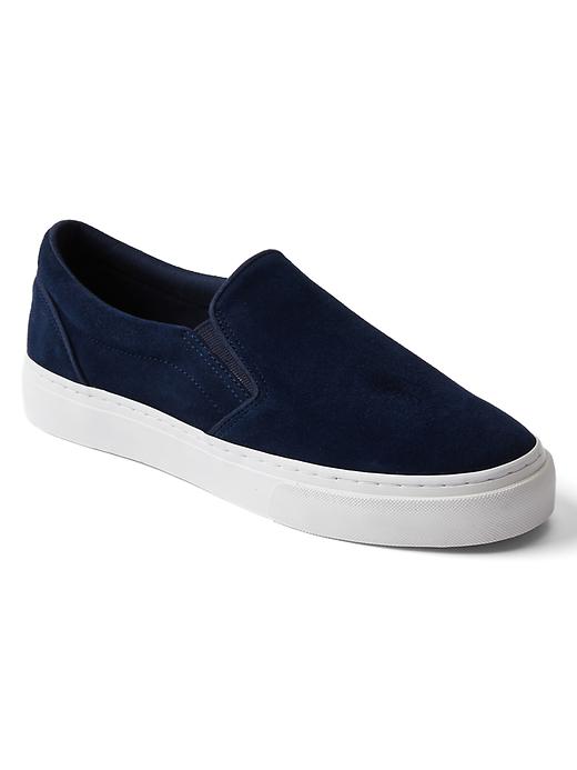 Image number 3 showing, Suede slip-on sneakers