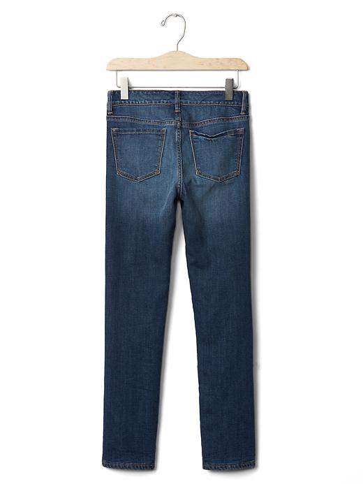 Image number 2 showing, Kids Fleece-Lined Straight Jeans with Fantastiflex