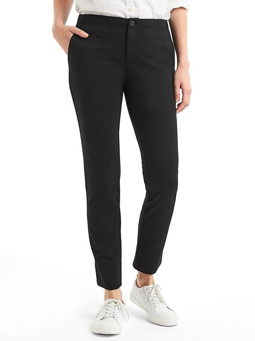 View large product image 1 of 1. Double-knit girlfriend pant