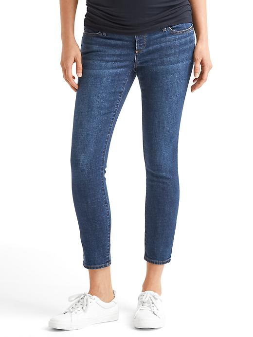 Image number 1 showing, Maternity demi panel true skinny jeans