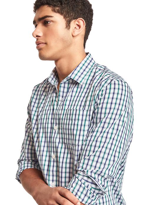 Image number 5 showing, Wrinkle-resistant plaid standard fit shirt