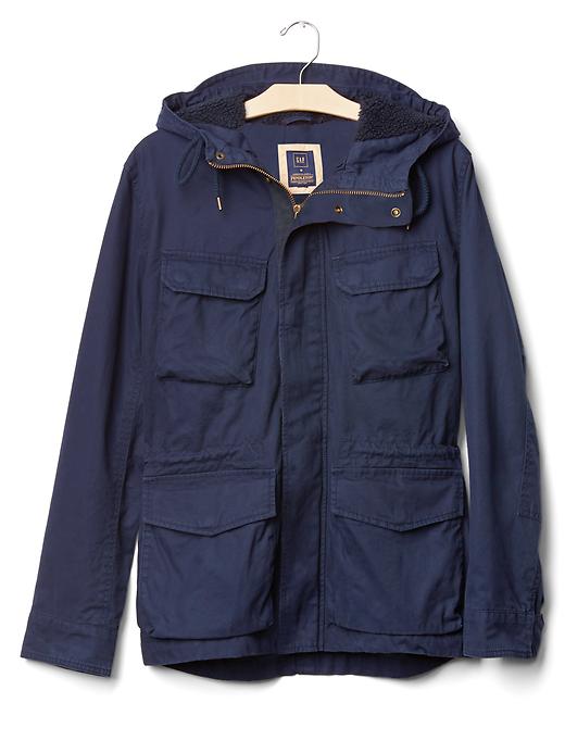 Image number 5 showing, Gap + Pendleton hooded fatigue jacket