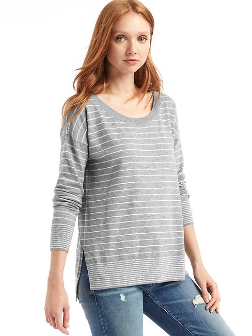 Image number 7 showing, Drop sleeve stripe pullover sweater