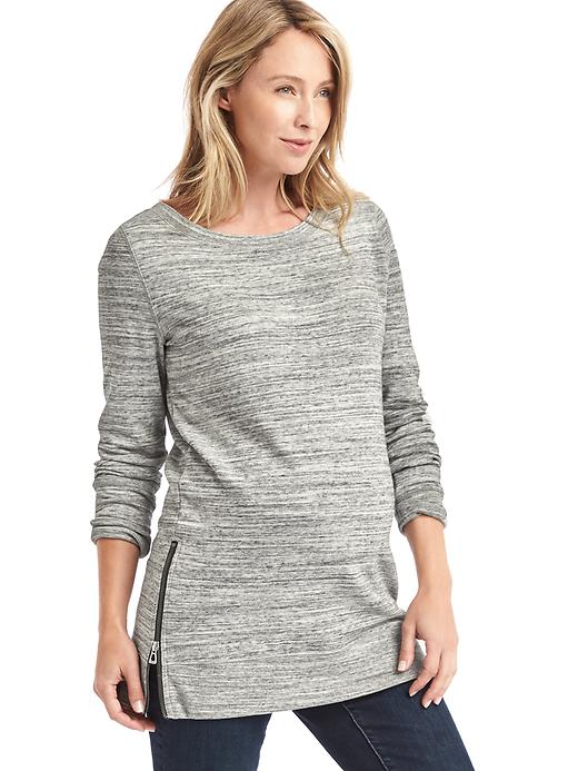 Image number 4 showing, Side zip sweatshirt tunic