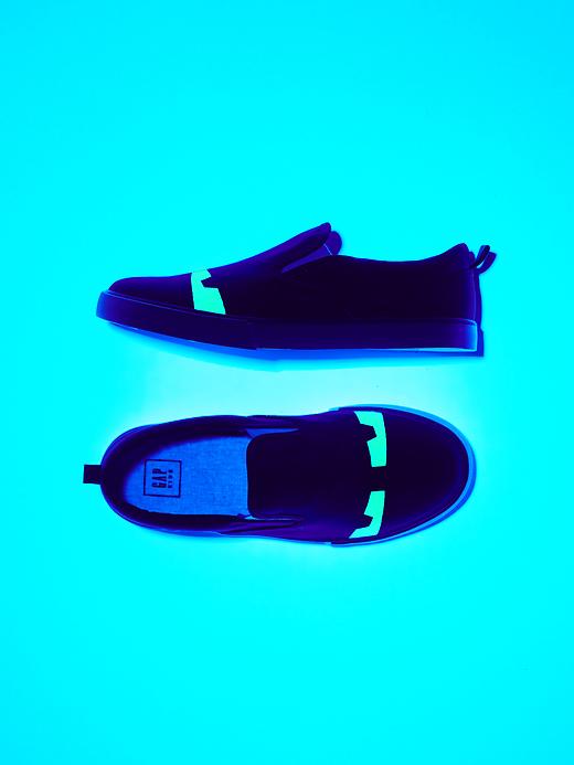 Image number 2 showing, Glow-in-the-dark slip-on sneakers