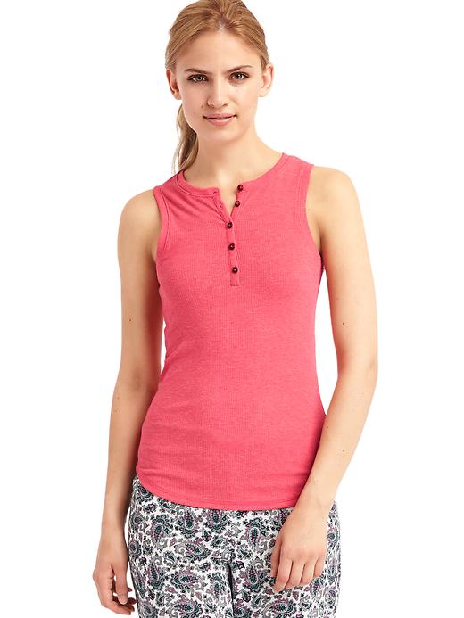 Image number 7 showing, Ribbed henley tank