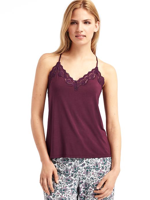 View large product image 1 of 1. Lace-trim cami