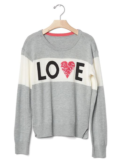 Image number 3 showing, Embellished intarsia love sweater
