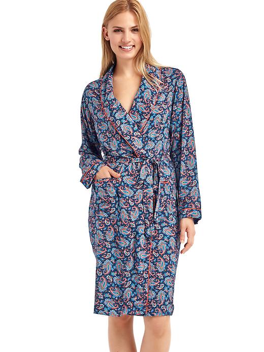 View large product image 1 of 1. Piping print robe