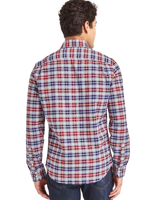 Image number 2 showing, Oxford multi plaid slim fit shirt