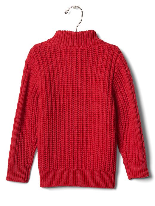 Image number 2 showing, Cozy cable mockneck sweater