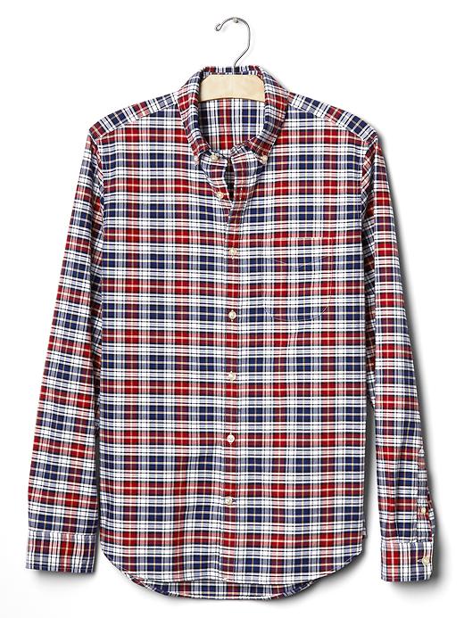 Image number 6 showing, Oxford multi plaid slim fit shirt