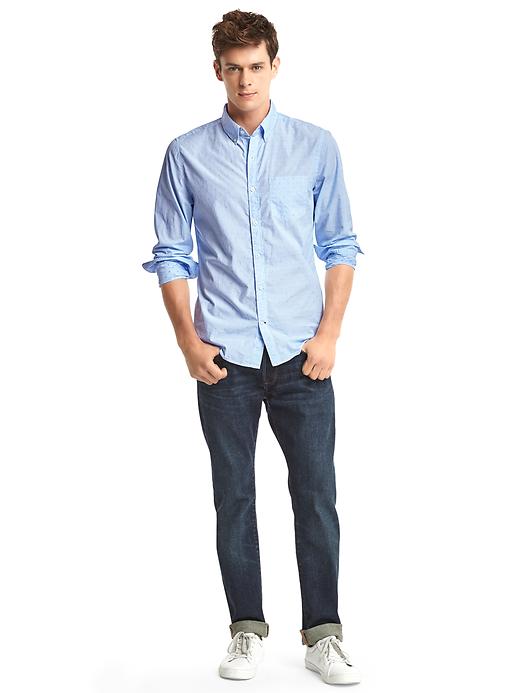 Image number 3 showing, True wash dobby slim fit shirt